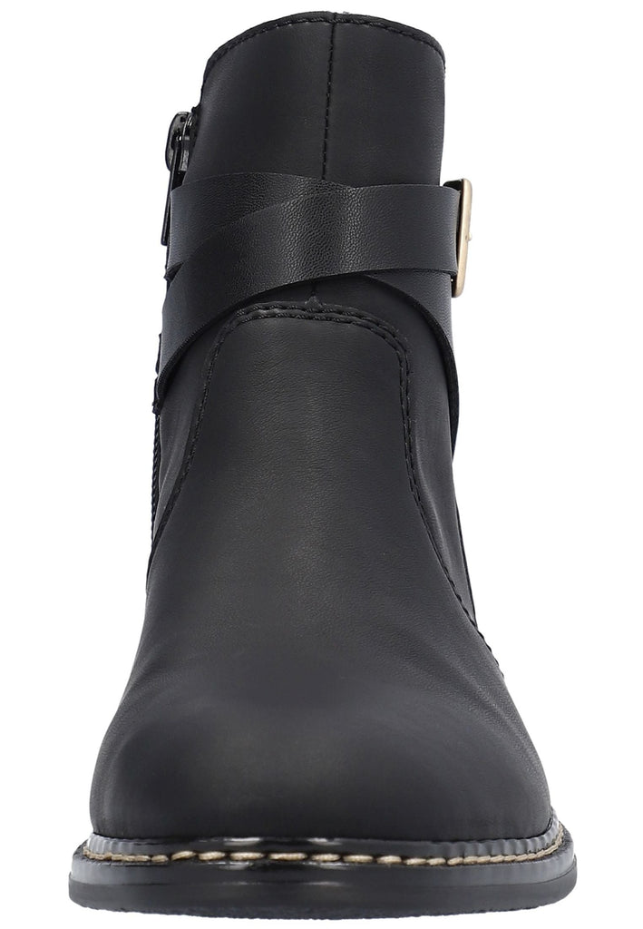 Rieker Stiefelette Lederimitat Schwarz