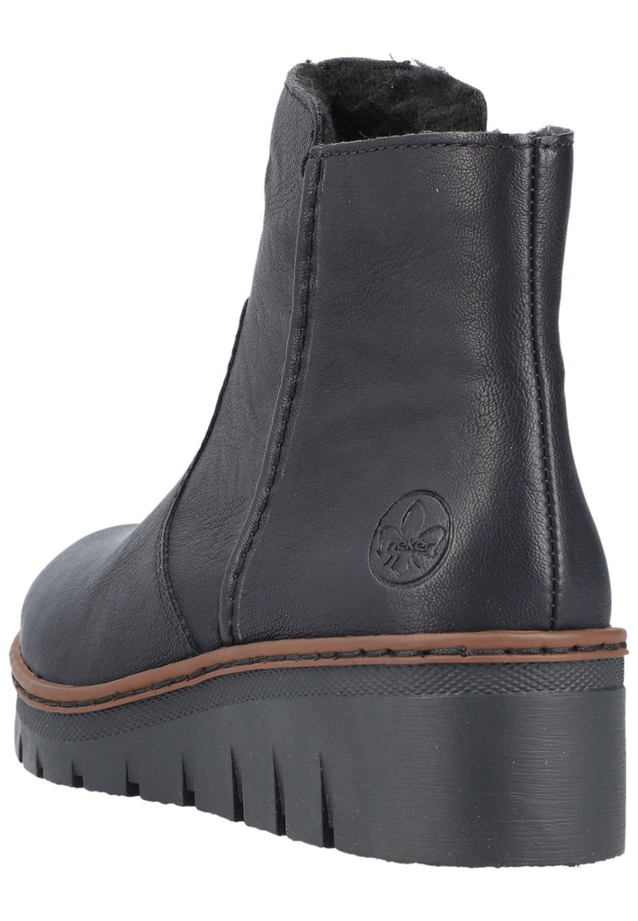 Rieker Stiefelette Lederimitat Schwarz