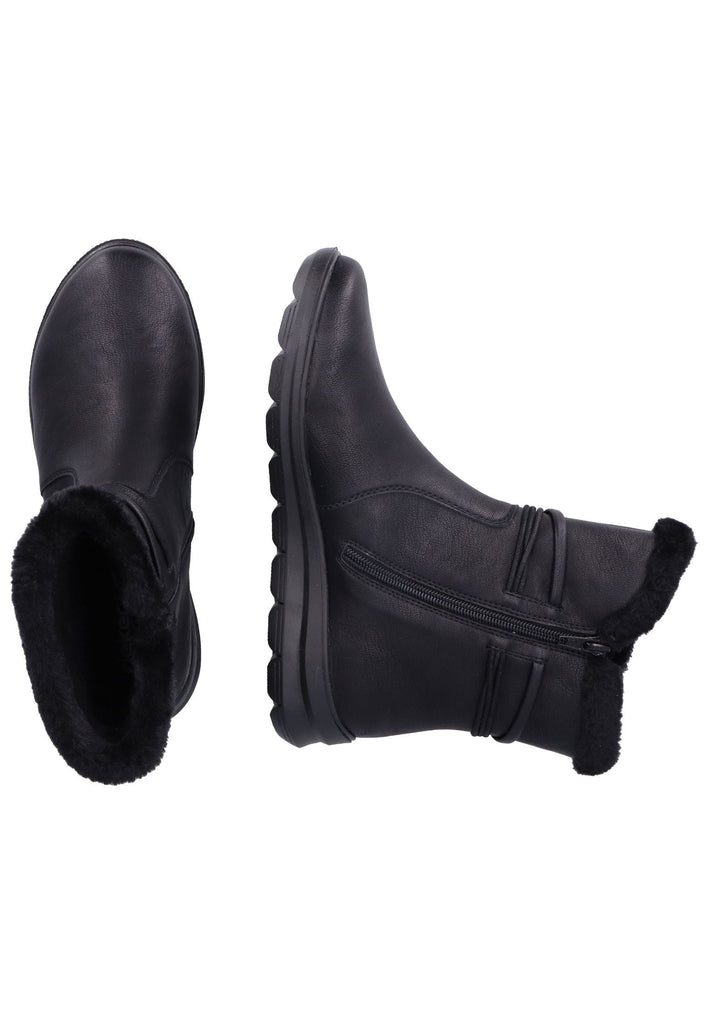 Rieker Stiefelette Lederimitat Schwarz