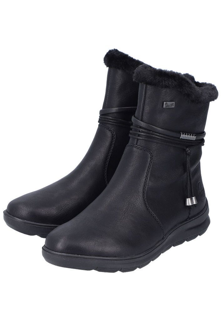 Rieker Stiefelette Lederimitat Schwarz