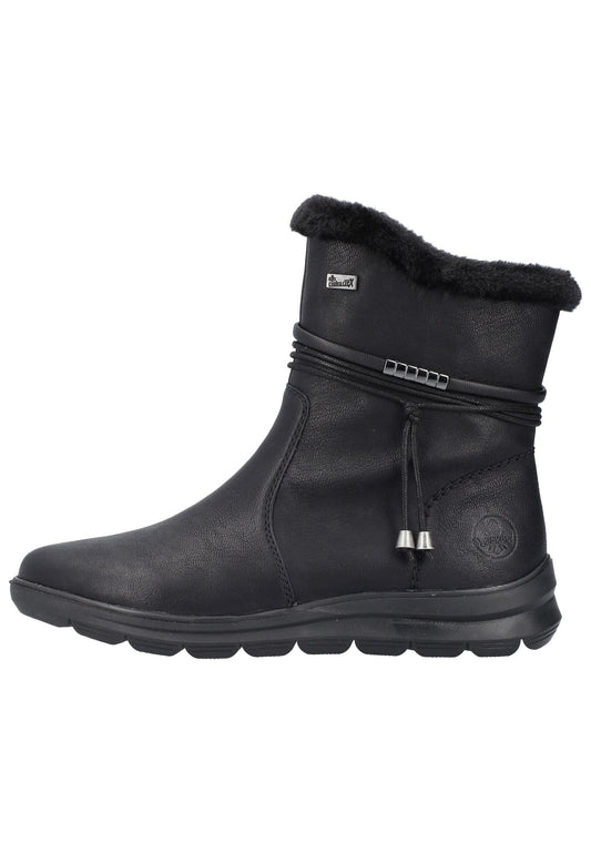 Rieker Stiefelette Lederimitat Schwarz