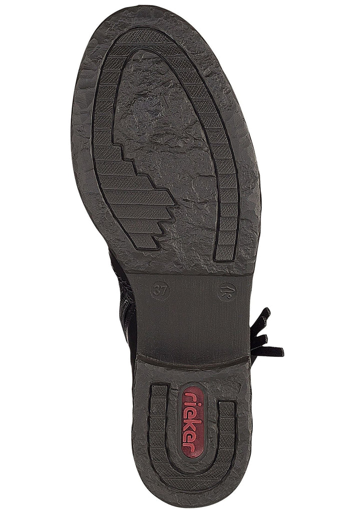 Rieker Stiefelette Lederimitat Schwarz