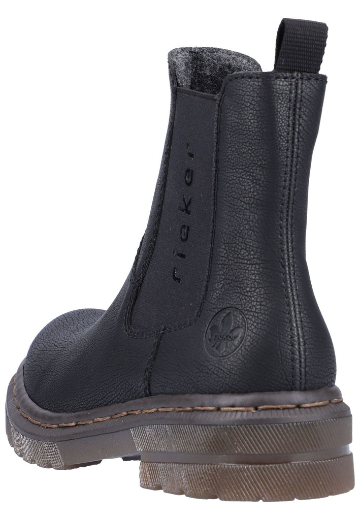 Rieker Stiefelette Lederimitat Schwarz