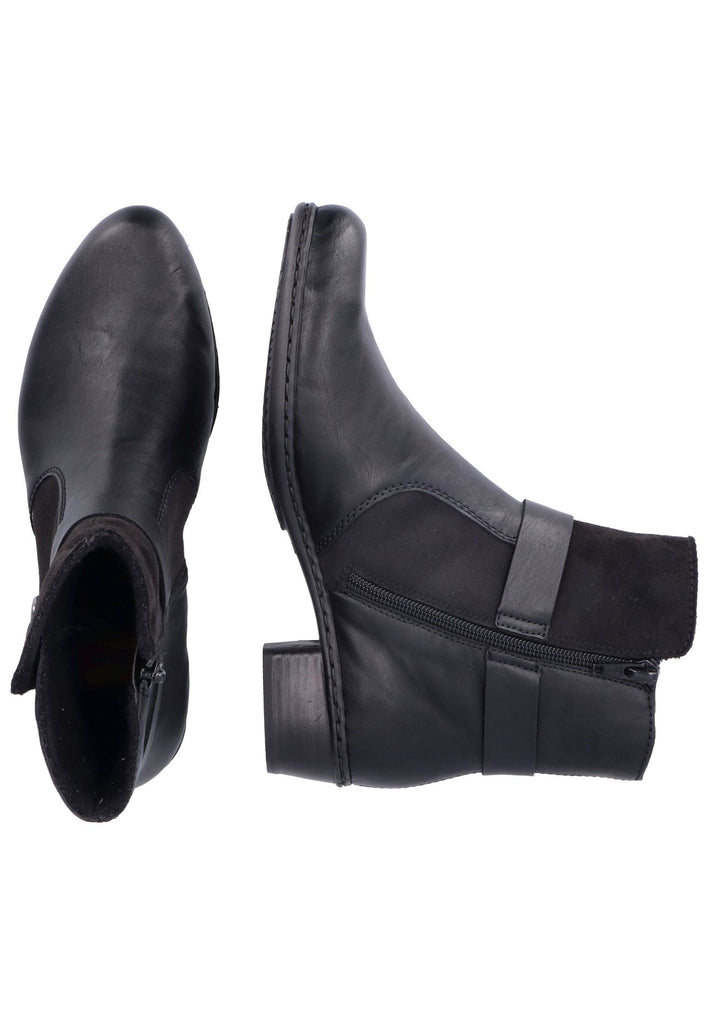 Rieker Stiefelette Lederimitat Schwarz