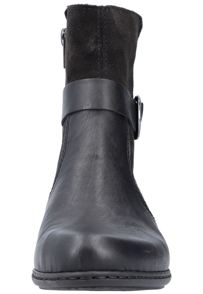 Rieker Stiefelette Lederimitat Schwarz