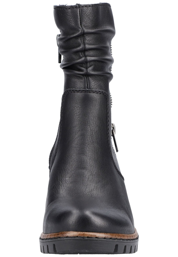Rieker Stiefelette Lederimitat Schwarz