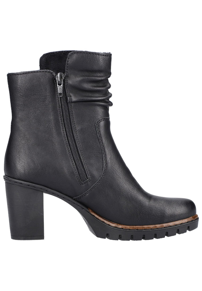 Rieker Stiefelette Lederimitat Schwarz