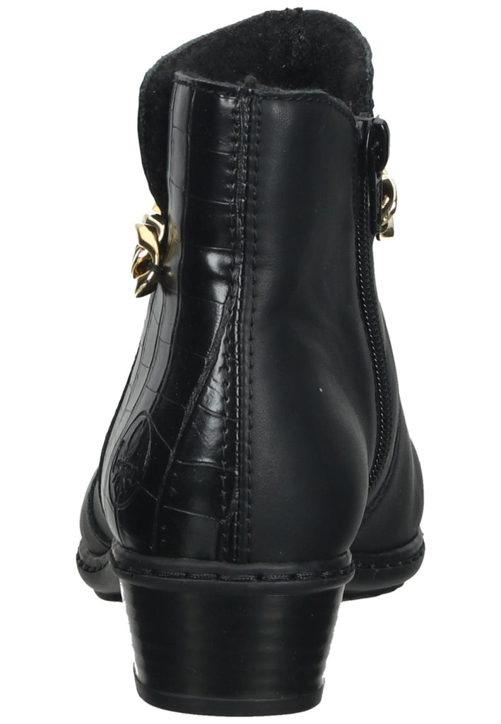 Rieker Stiefelette Lederimitat Schwarz