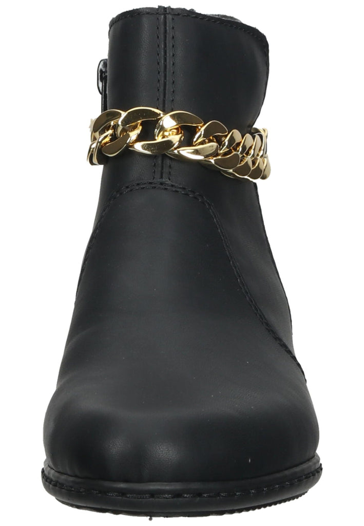 Rieker Stiefelette Lederimitat Schwarz
