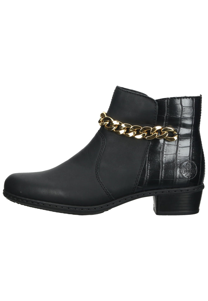 Rieker Stiefelette Lederimitat Schwarz