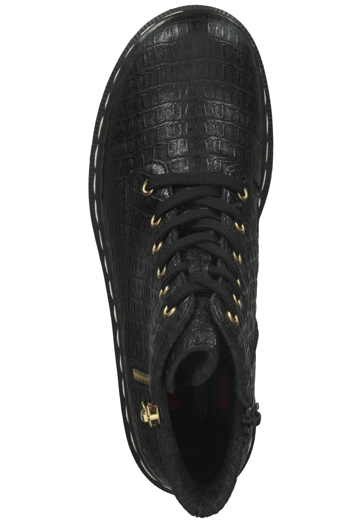 Rieker Stiefelette Lederimitat Schwarz