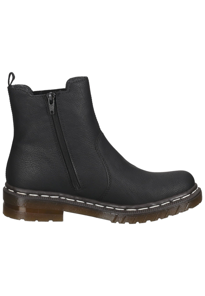 Rieker Stiefelette Lederimitat Schwarz