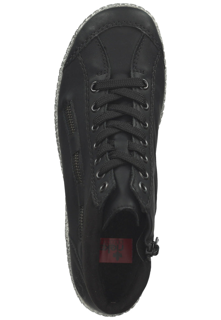Rieker Stiefelette Lederimitat Schwarz