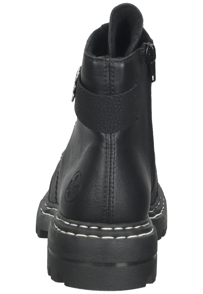 Rieker Stiefelette Lederimitat Schwarz