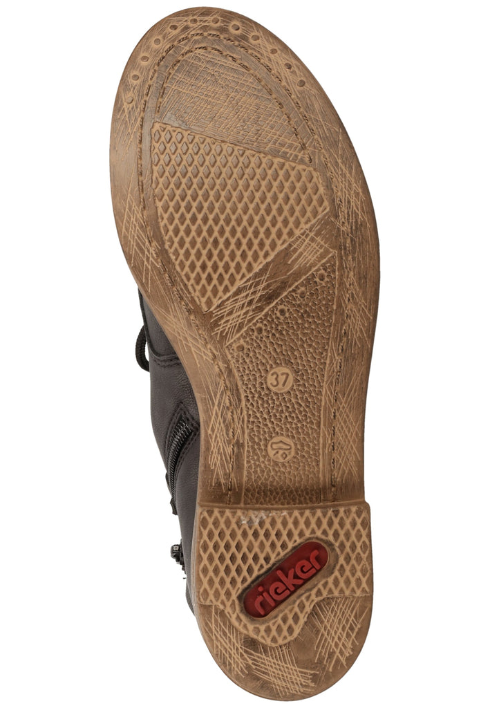 Rieker Stiefelette Lederimitat Schwarz