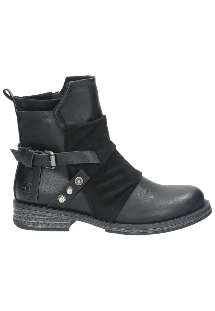Rieker Stiefelette Lederimitat Schwarz