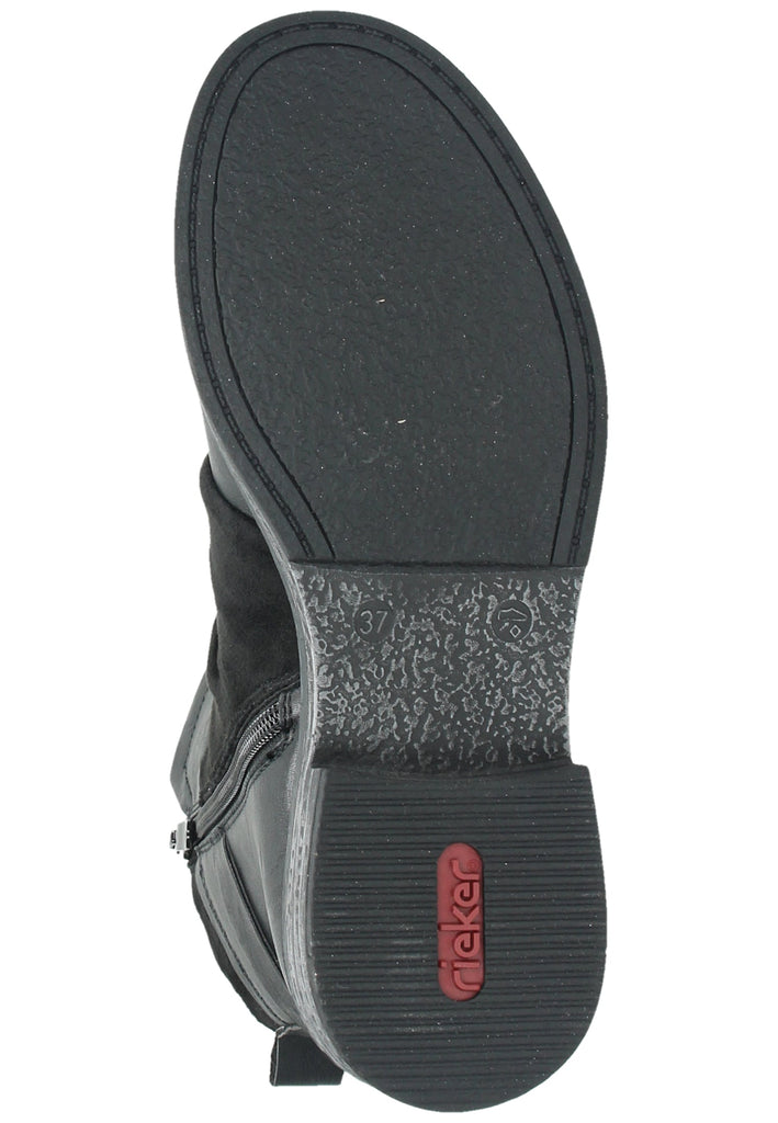 Rieker Stiefelette Lederimitat Schwarz
