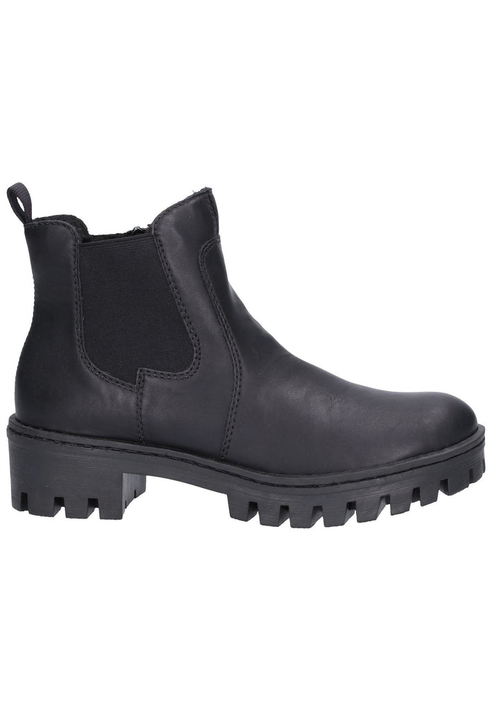 Rieker Stiefelette Lederimitat Schwarz