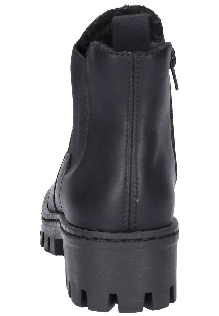 Rieker Stiefelette Lederimitat Schwarz