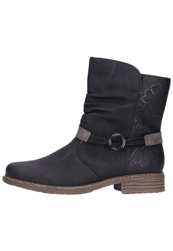 Rieker Stiefelette Lederimitat Schwarz