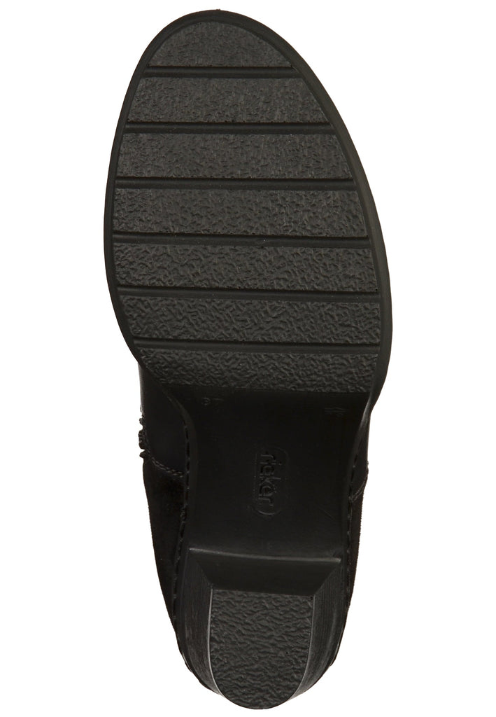 Rieker Stiefelette Lederimitat Schwarz
