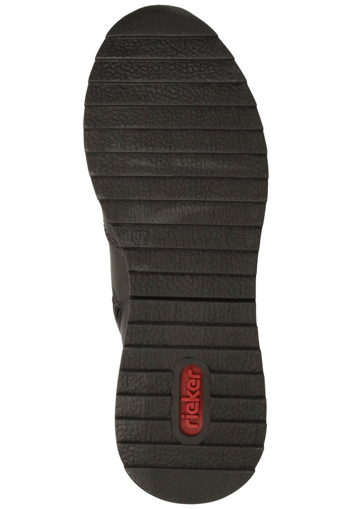 Rieker Stiefelette Lederimitat Schwarz/Anthrazit