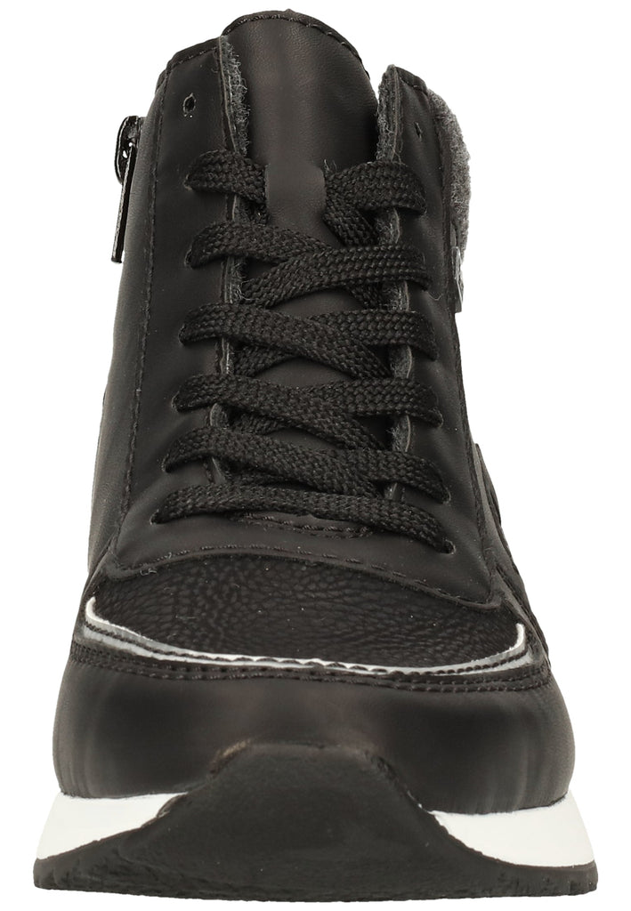 Rieker Stiefelette Lederimitat Schwarz/Anthrazit