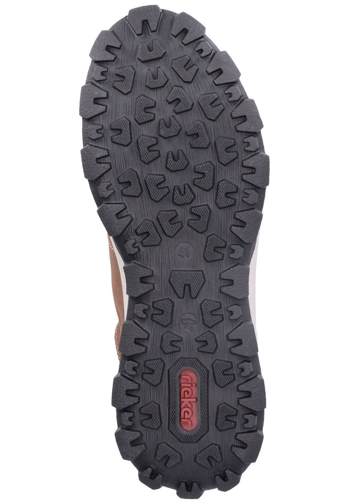 Rieker Stiefelette Lederimitat Schwarz/Braun