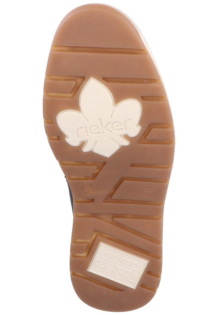 Rieker Stiefelette Lederimitat Schwarz/Braun