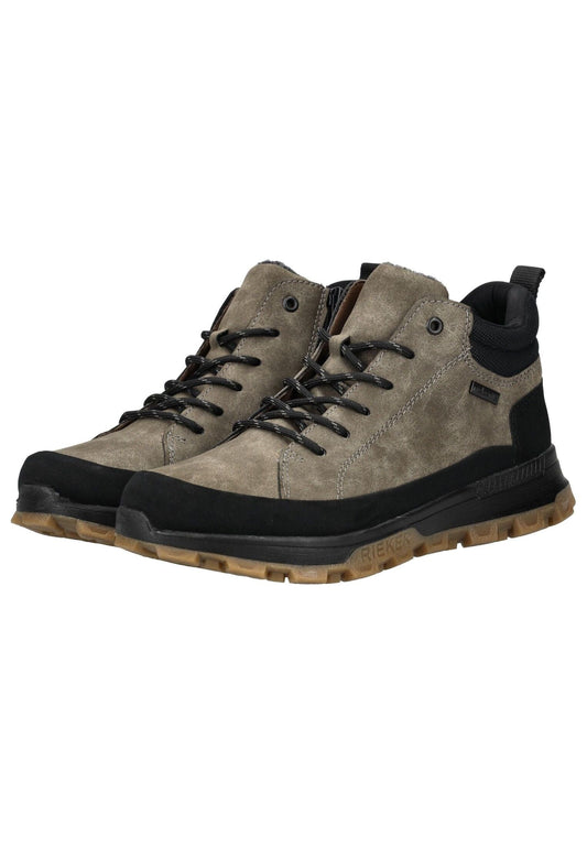 Rieker Stiefelette Lederimitat Schwarz/Braun