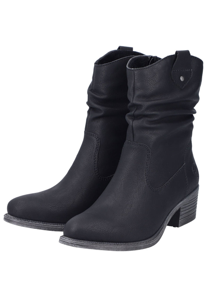 Rieker Stiefelette Lederimitat Schwarz Warmfutter