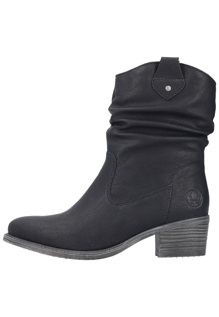 Rieker Stiefelette Lederimitat Schwarz Warmfutter