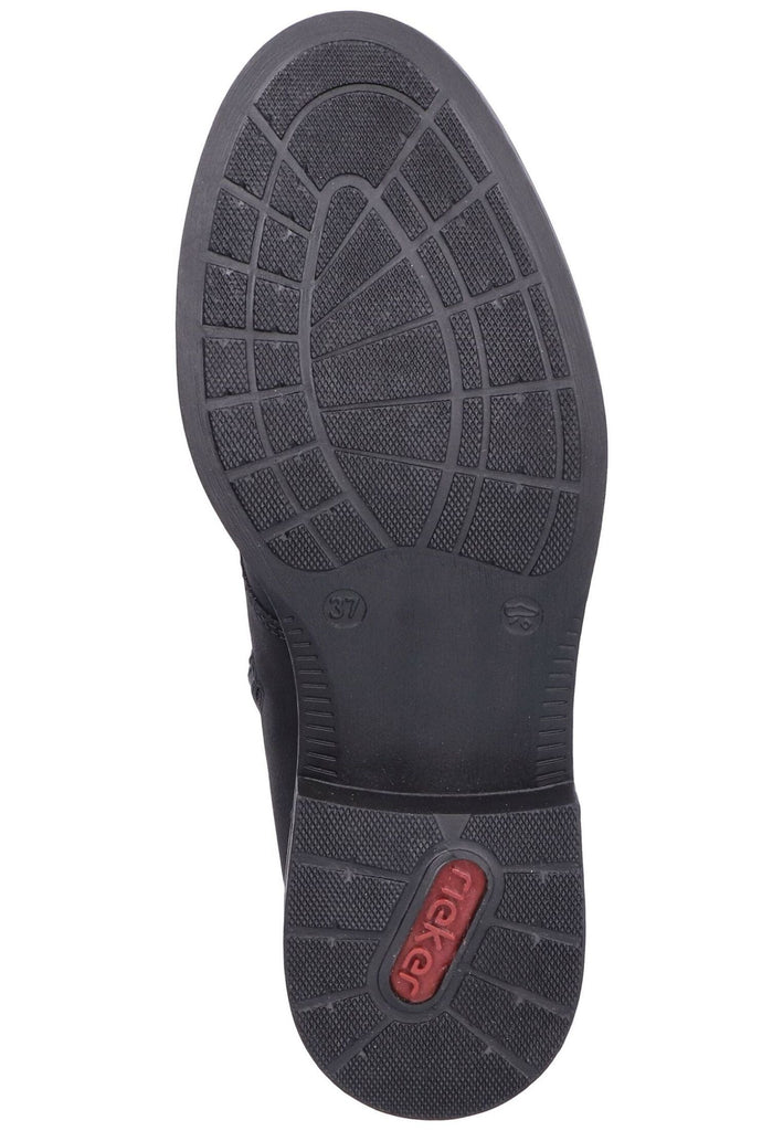 Rieker Stiefelette Lederimitat Schwarz Warmfutter
