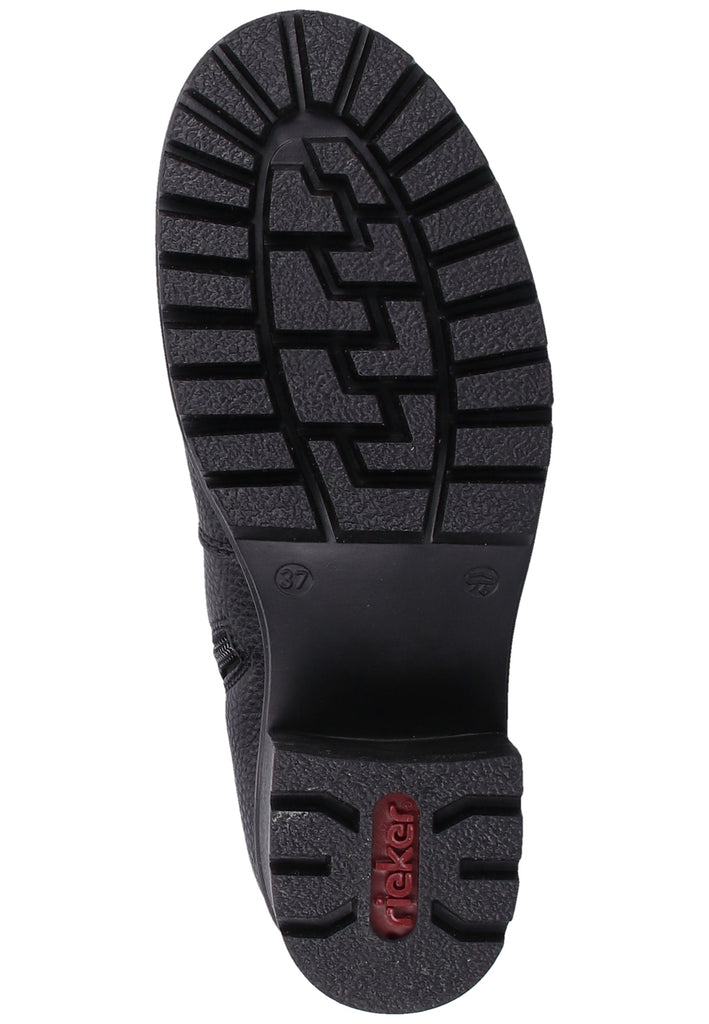 Rieker Stiefelette Lederimitat Schwarz Warmfutter