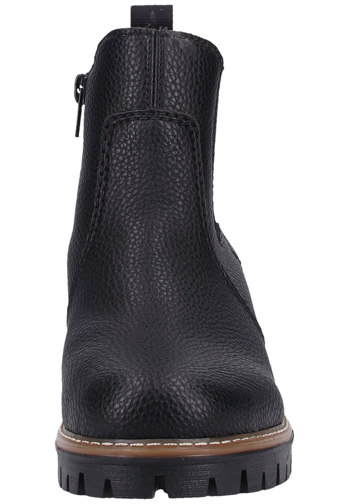 Rieker Stiefelette Lederimitat Schwarz Warmfutter