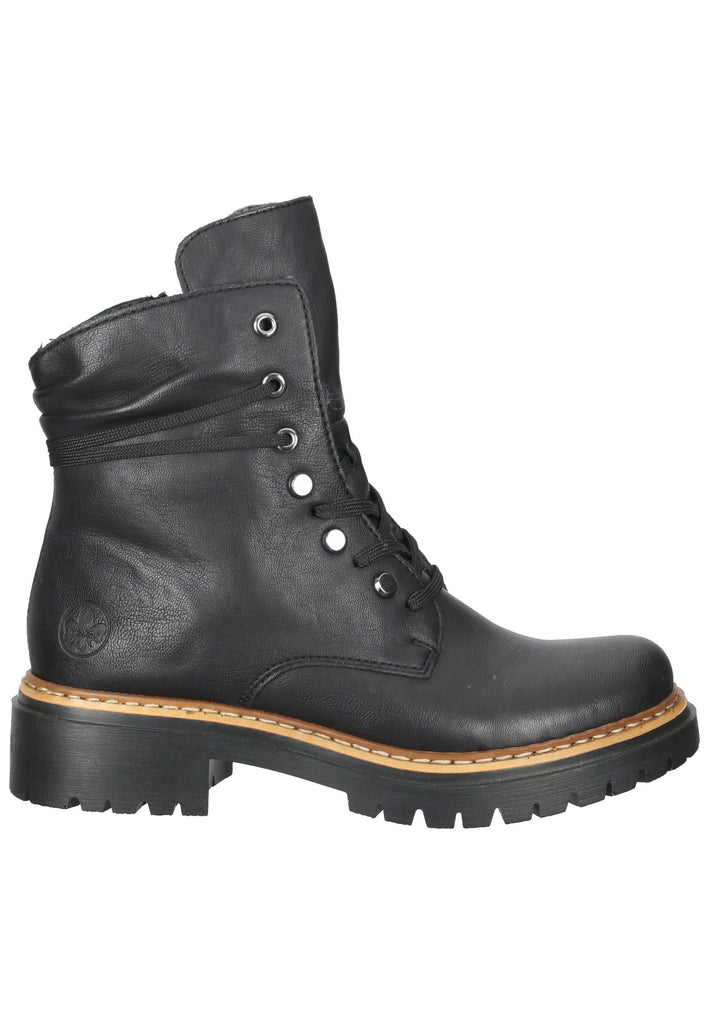 Rieker Stiefelette Lederimitat Schwarz Warmfutter