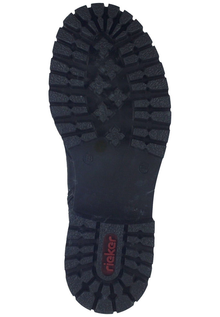 Rieker Stiefelette Lederimitat Schwarz Warmfutter