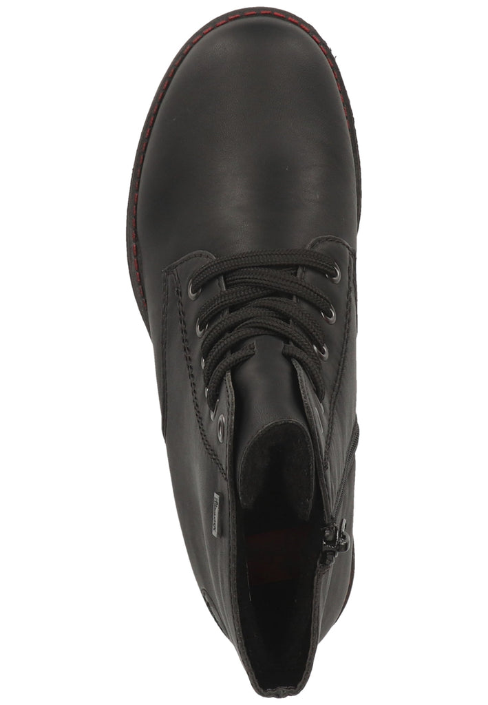 Rieker Stiefelette Lederimitat Schwarz Warmfutter