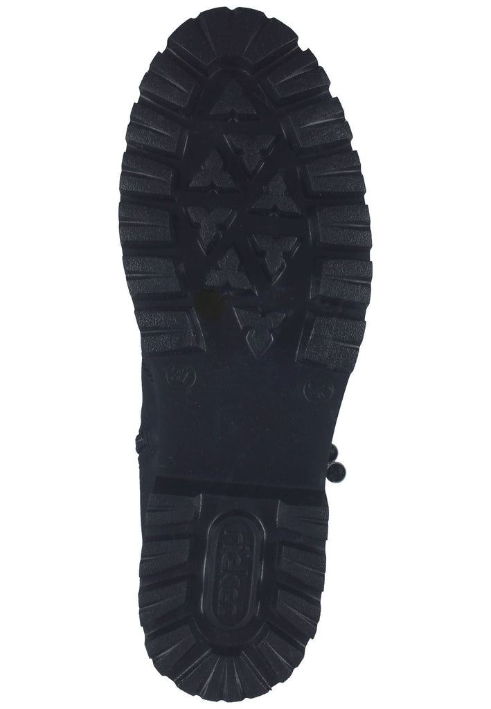 Rieker Stiefelette Lederimitat Schwarz Warmfutter