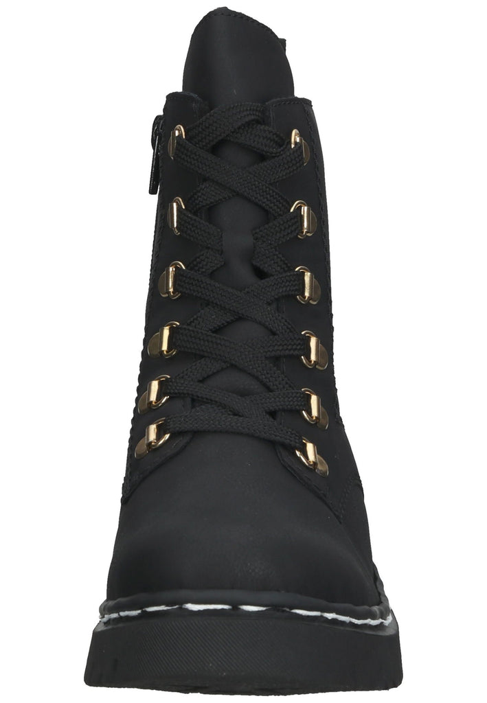 Rieker Stiefelette Lederimitat Schwarz Warmfutter