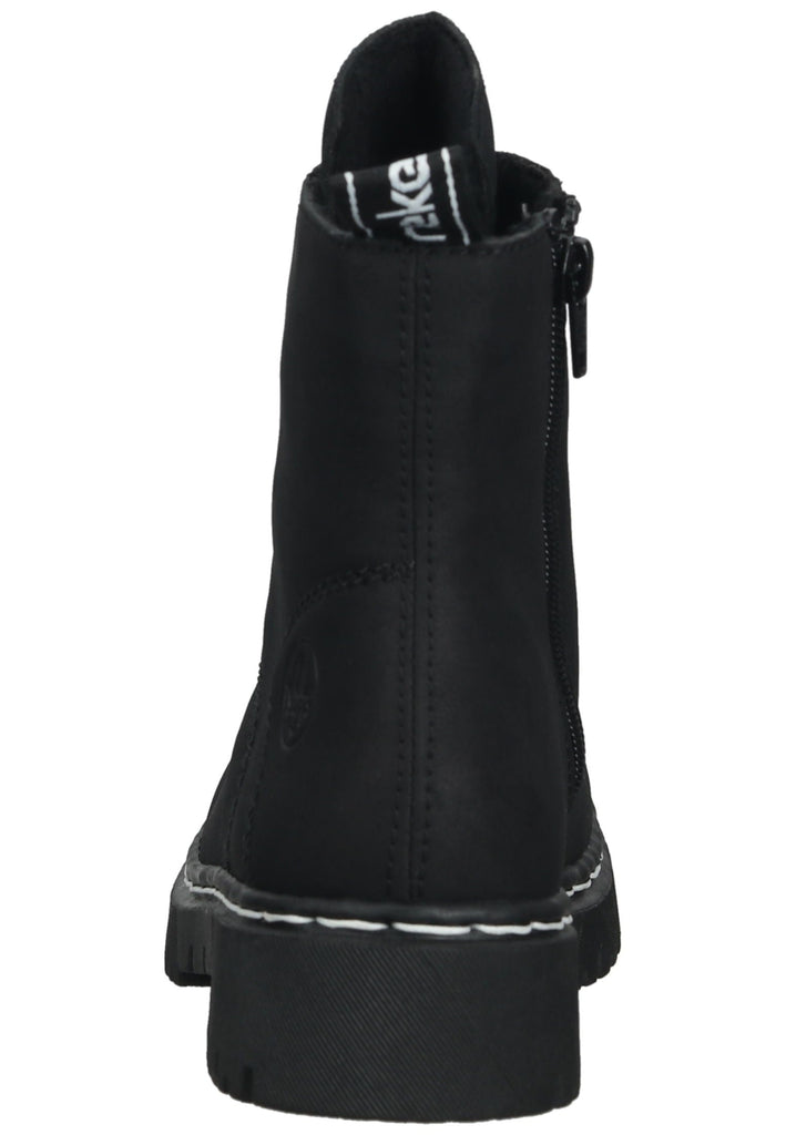 Rieker Stiefelette Lederimitat Schwarz Warmfutter
