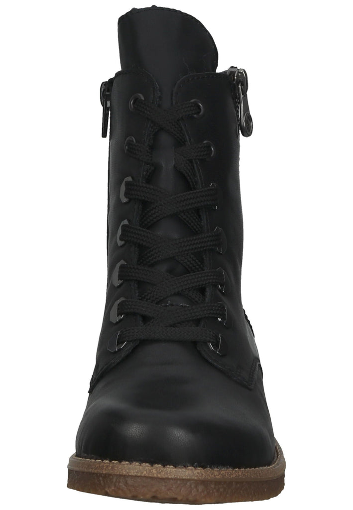 Rieker Stiefelette Lederimitat Schwarz Warmfutter