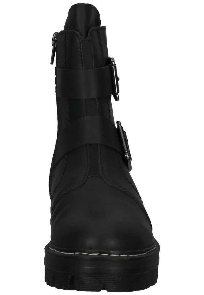 Rieker Stiefelette Lederimitat Schwarz Warmfutter