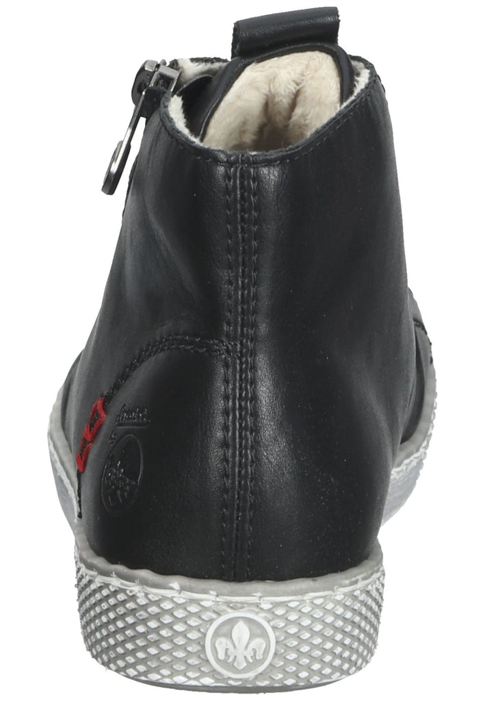 Rieker Stiefelette Lederimitat Schwarz Warmfutter
