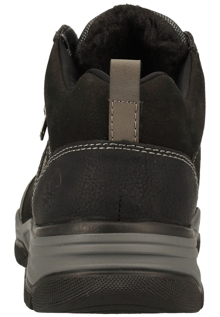 Rieker Stiefelette Lederimitat Schwarz Warmfutter