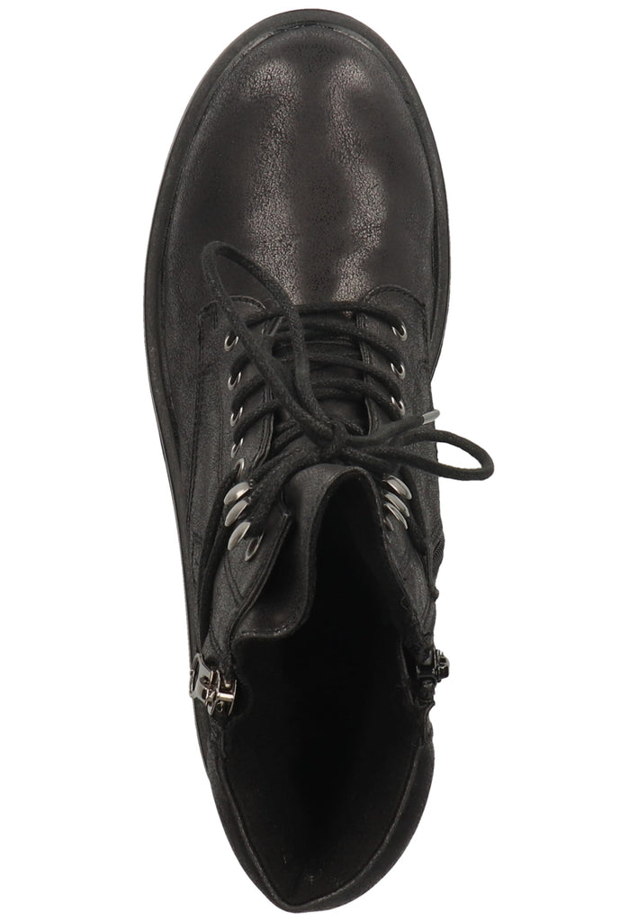 Rieker Stiefelette Lederimitat Schwarz Warmfutter