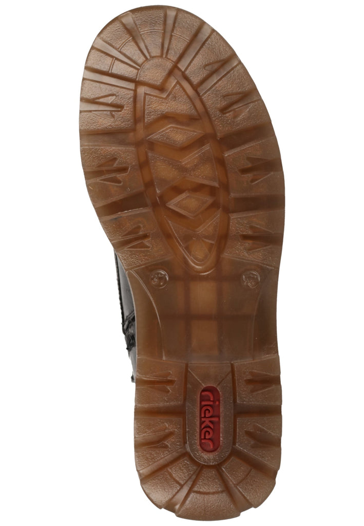 Rieker Stiefelette Lederimitat Schwarz Warmfutter