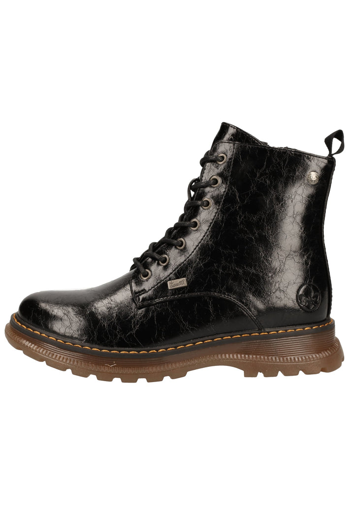 Rieker Stiefelette Lederimitat Schwarz Warmfutter