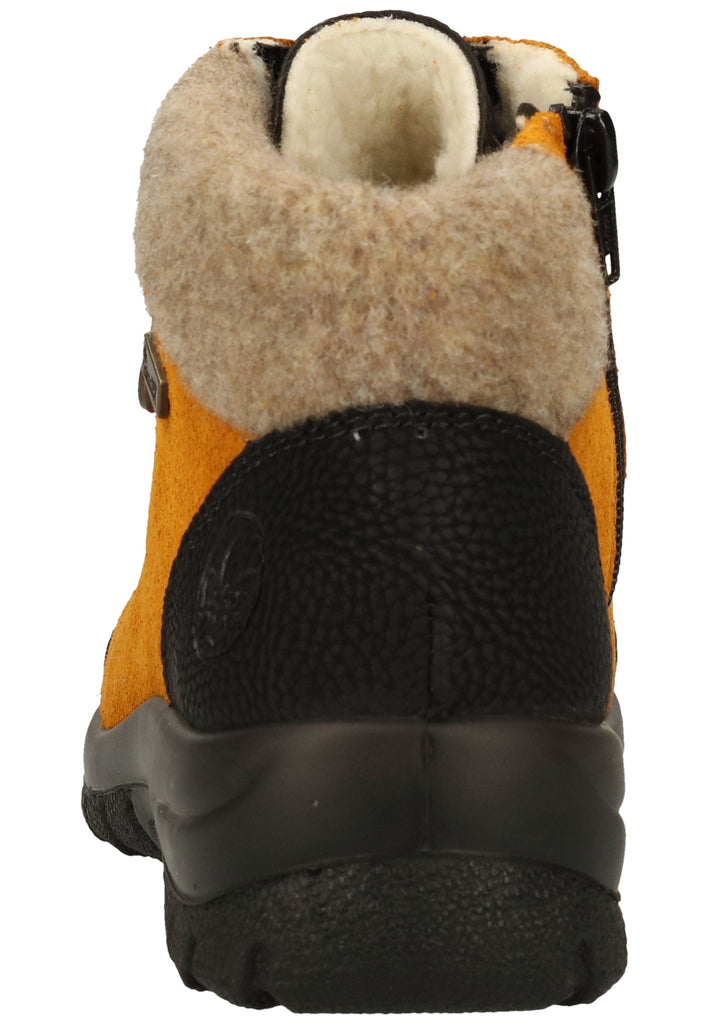 Rieker Stiefelette Lederimitat Schwarz Warmfutter