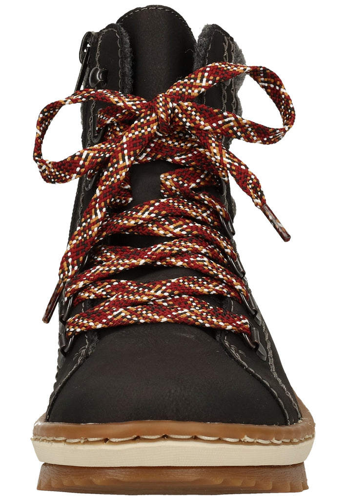 Rieker Stiefelette Lederimitat Schwarz Warmfutter